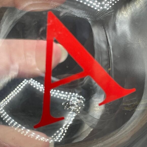 Solid Clear Glass Letter A Monogram Hand Blown Christmas Orb Ball Ornament - Picture 1 of 6